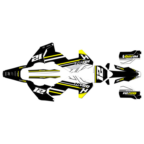 husqvarna tc250 graphics kit 2023-2024 serenity series yellow