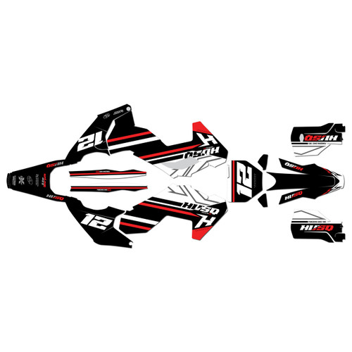 husqvarna tc125 graphics kit 2023-2024 serenity series red