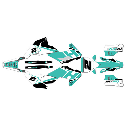 husqvarna fc450 graphics kit 2023-2024 ace series teal