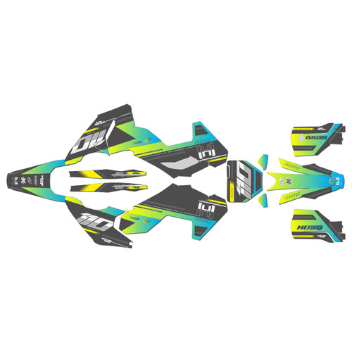 husqvarna tc125 graphics kit 2023-2024 toulouse series green