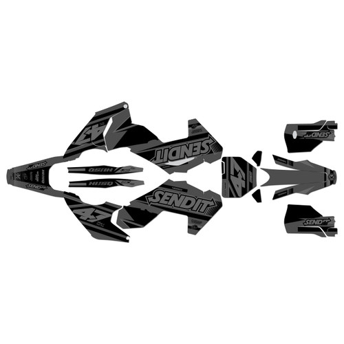 husqvarna fc250 graphics kit 2023-2024 fresh series smoke