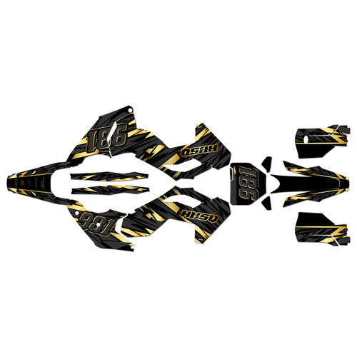 husqvarna tc250 graphics kit 2023-2024 twitch series gold