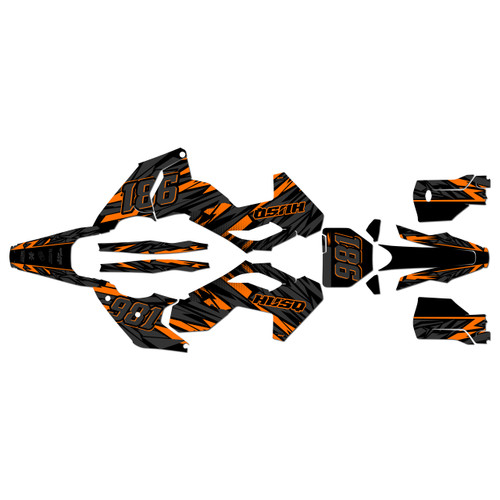 husqvarna tc125 graphics kit 2023-2024 twitch series orange