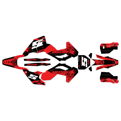 husqvarna fc250 graphics kit 2023-2024 nightcity series red