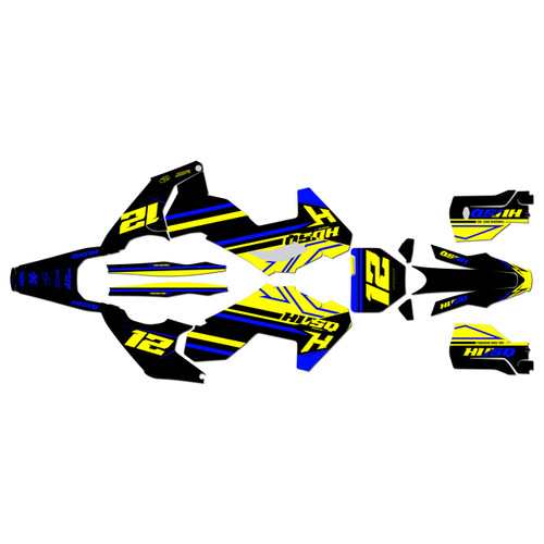 husqvarna fc250 graphics kit 2023-2024 serenity series yellow-shift