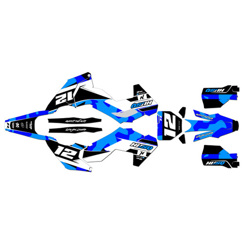 husqvarna fc450 graphics kit 2023-2024 shades series blue