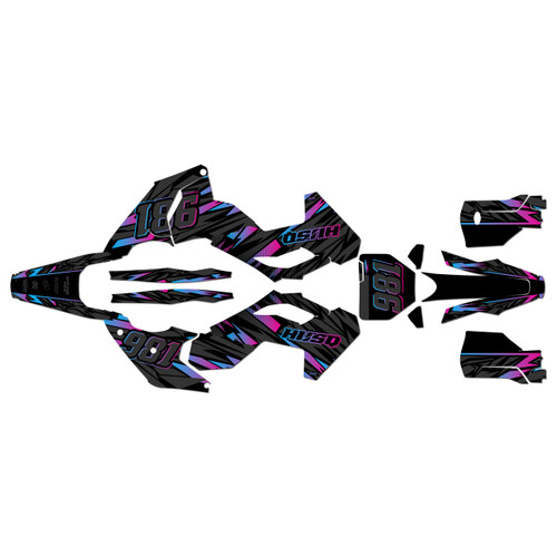 husqvarna fc450 graphics kit 2023-2024 twitch series magenta