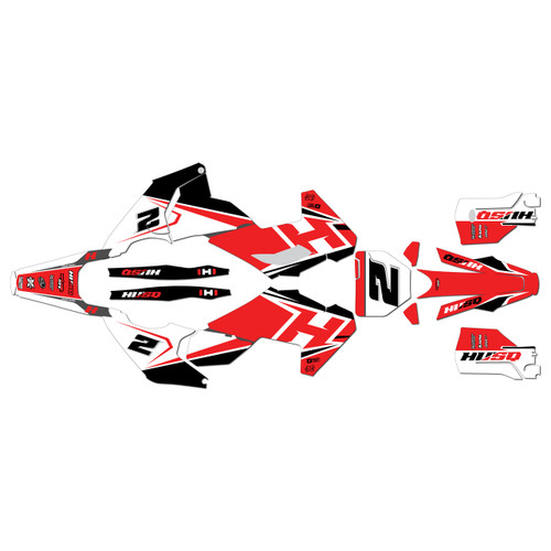 husqvarna tx300 graphics kit 2023-2024 ace series red