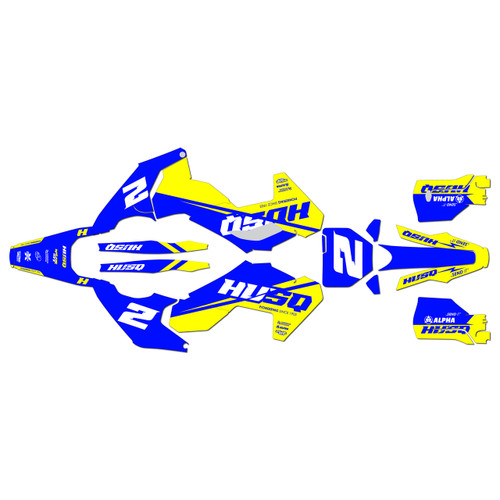 husqvarna tx300 graphics kit 2023-2024 base series yellow-shift