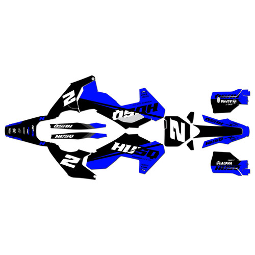 husqvarna fx450 graphics kit 2023-2024 base series blue