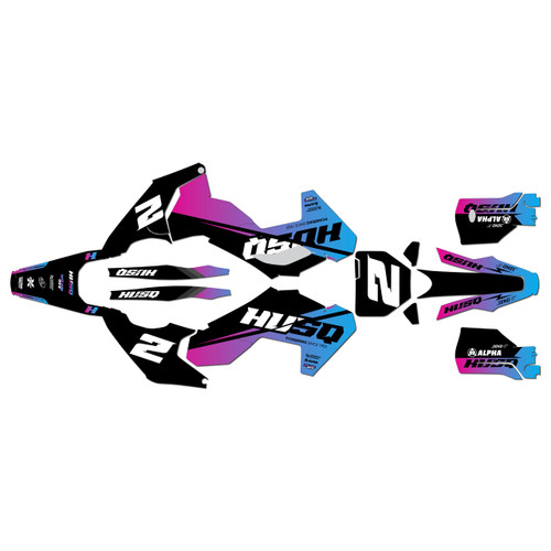 husqvarna fx450 graphics kit 2023-2024 base series magenta