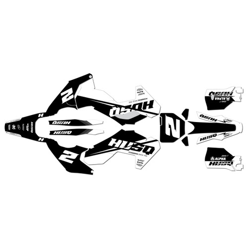 husqvarna fx450 graphics kit 2023-2024 base series white