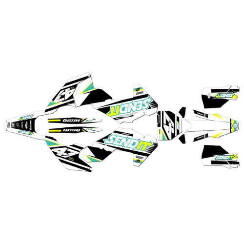 husqvarna tx300 graphics kit 2023-2024 fresh series teal