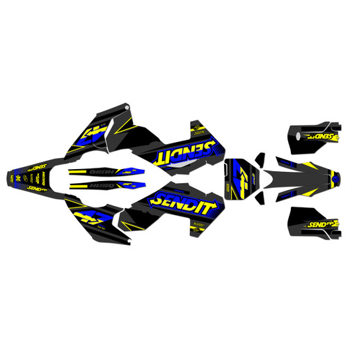 husqvarna fx450 graphics kit 2023-2024 fresh series yellow-shift