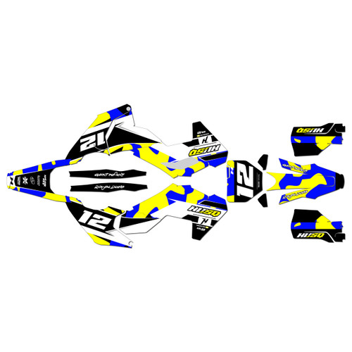 husqvarna fx350 graphics kit 2023-2024 shades series yellow