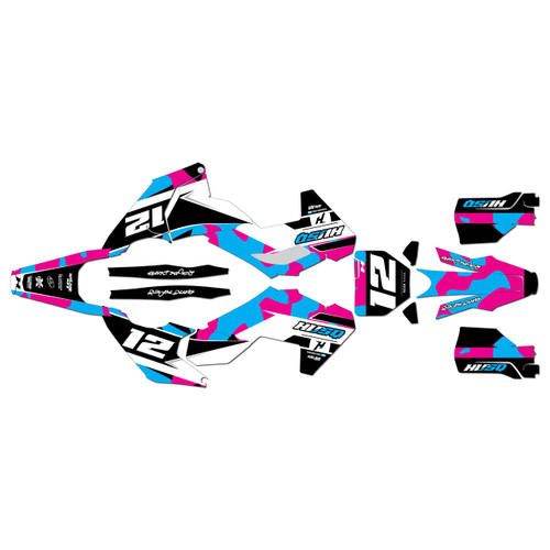 husqvarna fx450 graphics kit 2023-2024 shades series magenta