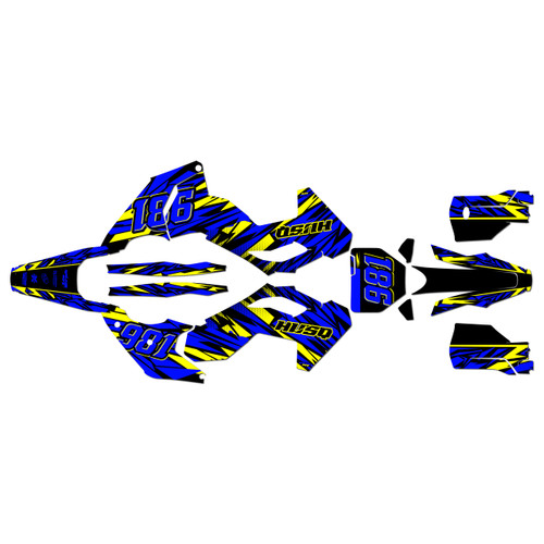 husqvarna tx300 graphics kit 2023-2024 twitch series yellow-shift