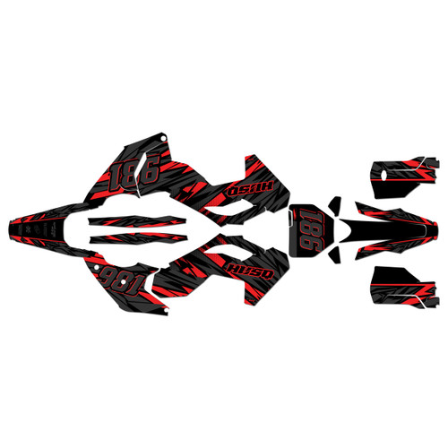 husqvarna fx450 graphics kit 2023-2024 twitch series red
