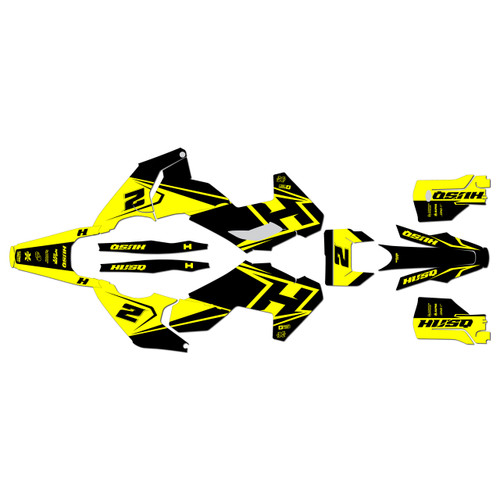 husqvarna te125 graphics kit 2025-2026 ace series yellow-shift