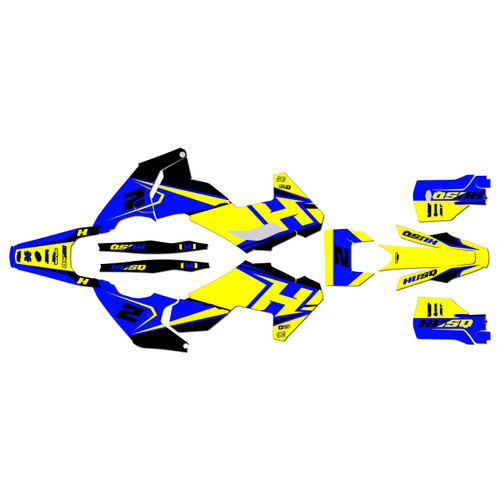 husqvarna te150 graphics kit 2024-2026 ace series yellow