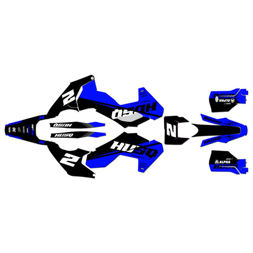 husqvarna te250 graphics kit 2024-2026 base series blue