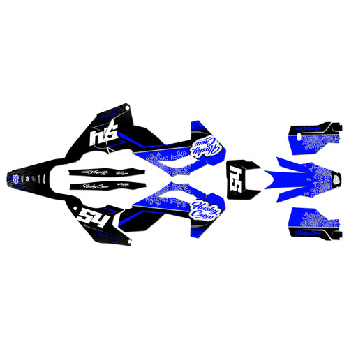 husqvarna te125 graphics kit 2025-2026 fatality series blue
