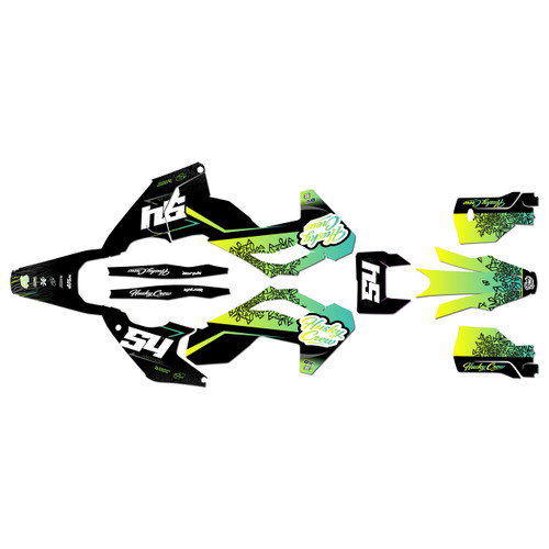 husqvarna te125 graphics kit 2025-2026 fatality series yellow