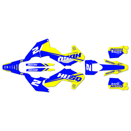 husqvarna fe250 graphics kit 2024-2026 base series yellow-shift
