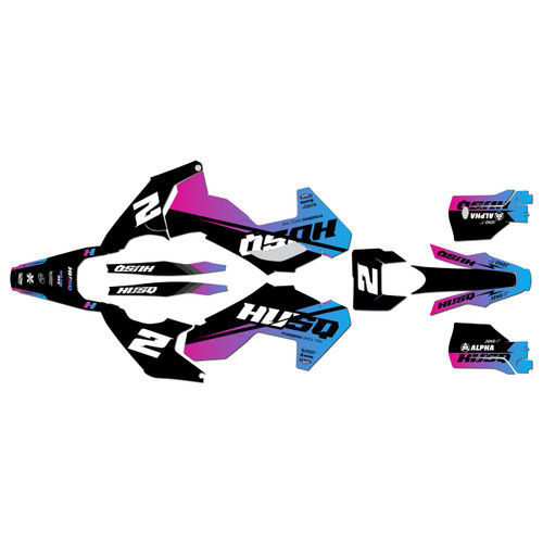 husqvarna fe250 graphics kit 2024-2026 base series magenta