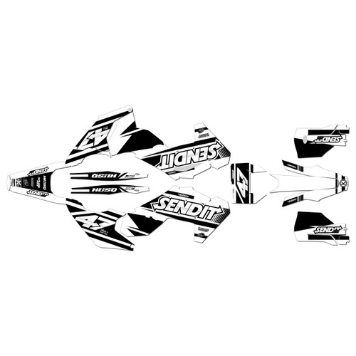 husqvarna te150 graphics kit 2024-2026 fresh series white