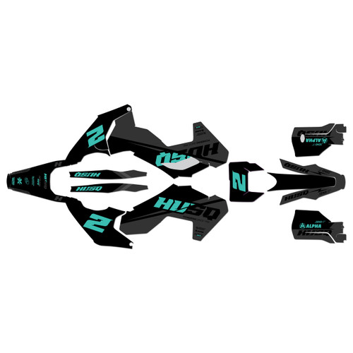 husqvarna fe501 graphics kit 2024-2026 base series teal-shift