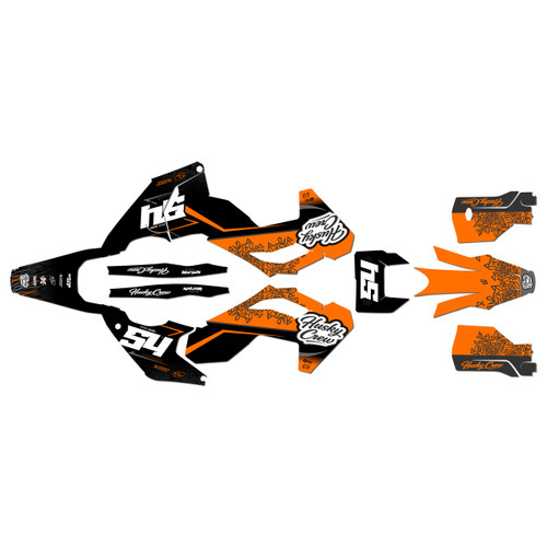 husqvarna fe350 graphics kit 2024-2026 fatality series orange