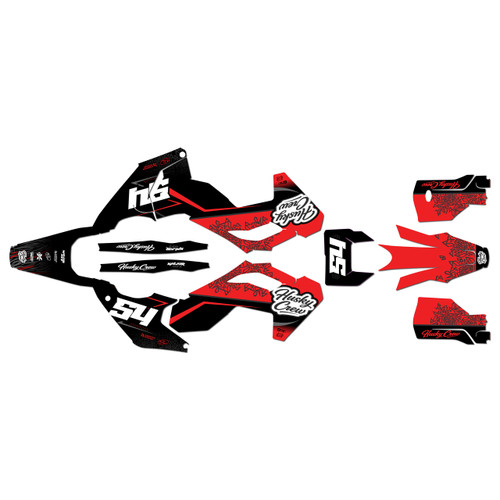 husqvarna fe250 graphics kit 2024-2026 fatality series red