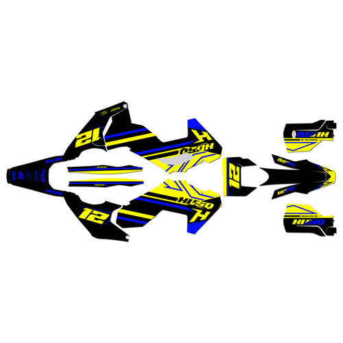 husqvarna te250 graphics kit 2024-2026 serenity series yellow-shift