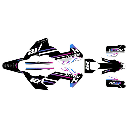 husqvarna te150 graphics kit 2024-2026 serenity series magenta