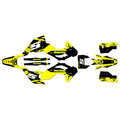 husqvarna fe350 graphics kit 2024-2026 nightcity series yellow