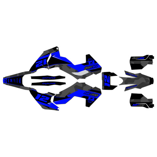husqvarna te150 graphics kit 2024-2026 shades series blue-shift