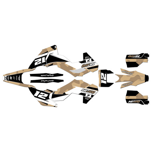 husqvarna fe450 graphics kit 2024-2026 shades series tan