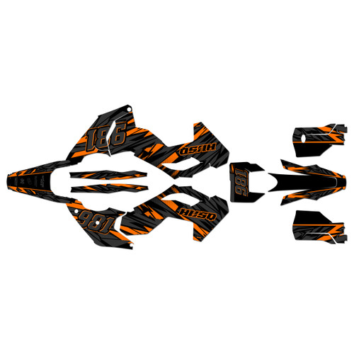 husqvarna te250 graphics kit 2024-2026 twitch series orange