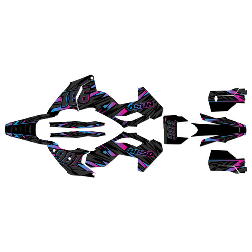 husqvarna fe501 graphics kit 2024-2026 twitch series magenta