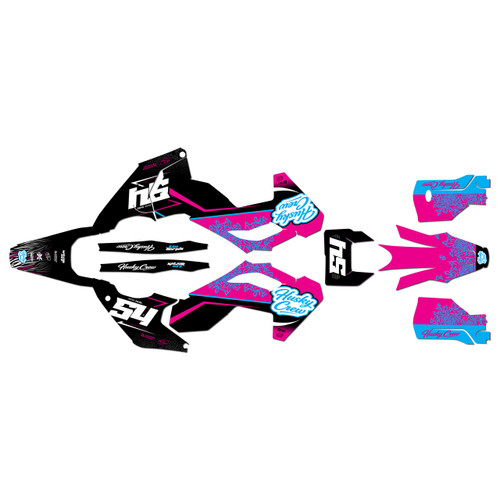husqvarna te300 graphics kit 2024-2026 fatality series magenta