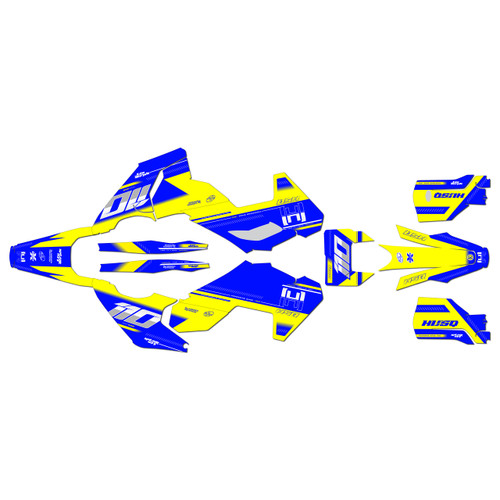 husqvarna te300 graphics kit 2024-2026 toulouse series yellow