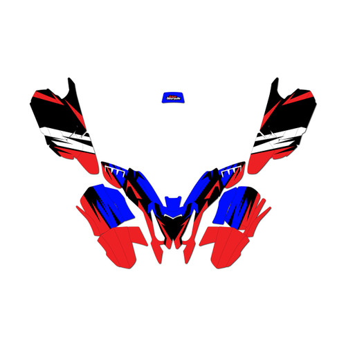 polaris outlaw50 graphics kit all years divison series red