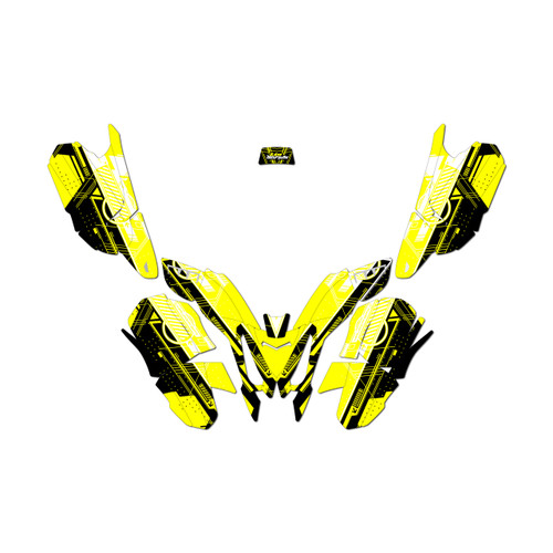 polaris outlaw50 graphics kit all years future series yellow