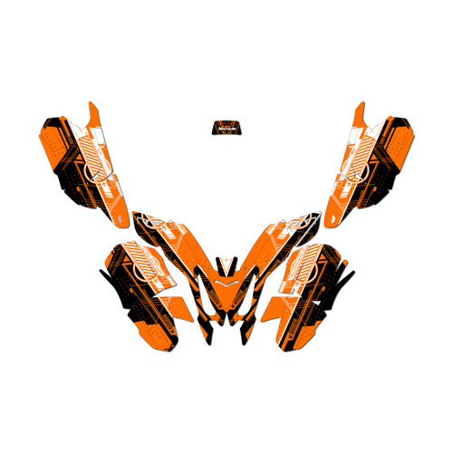 polaris outlaw50 graphics kit all years future series orange