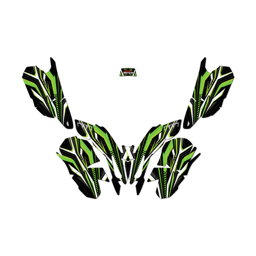 polaris outlaw50 graphics kit all years prime series green