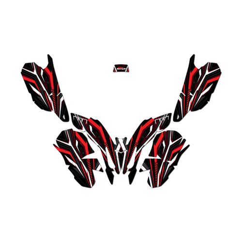 polaris outlaw50 graphics kit all years prime series red