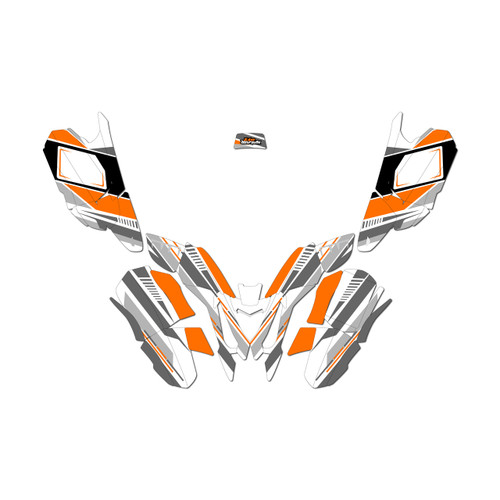 polaris pred50 graphics kit all years razor series orange