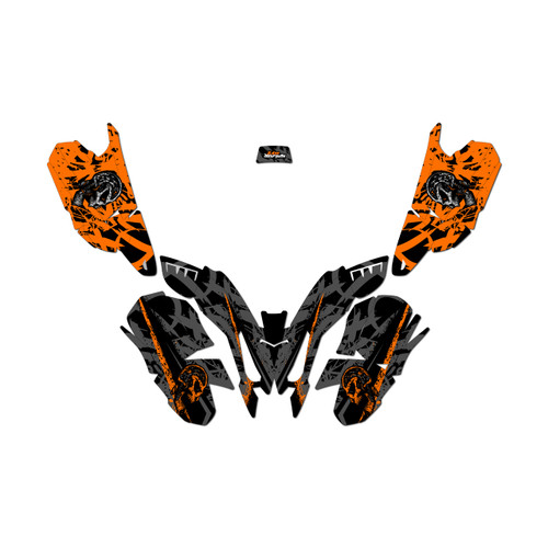polaris outlaw50 graphics kit all years revolt series orange