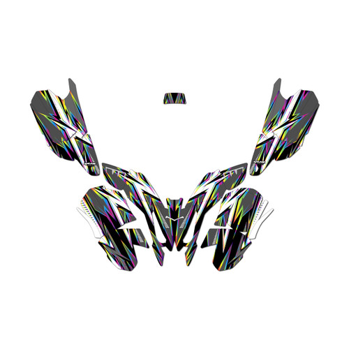 polaris pred50 graphics kit all years shred series rainbow